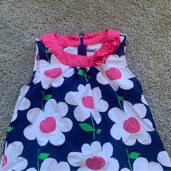 Girls Gymboree Pink Blue Floral Dress Size 10 - Picture 2 of 7